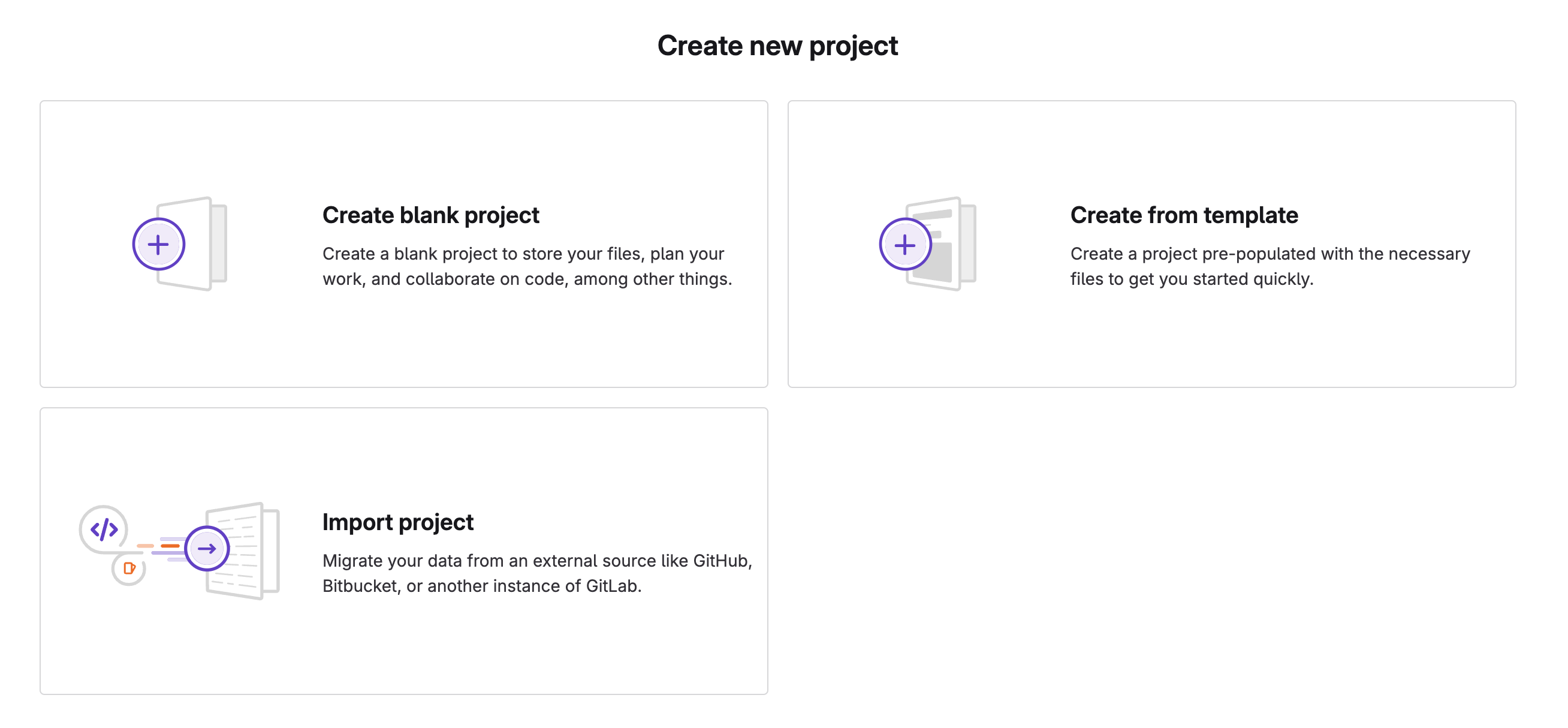 create Gitlab project